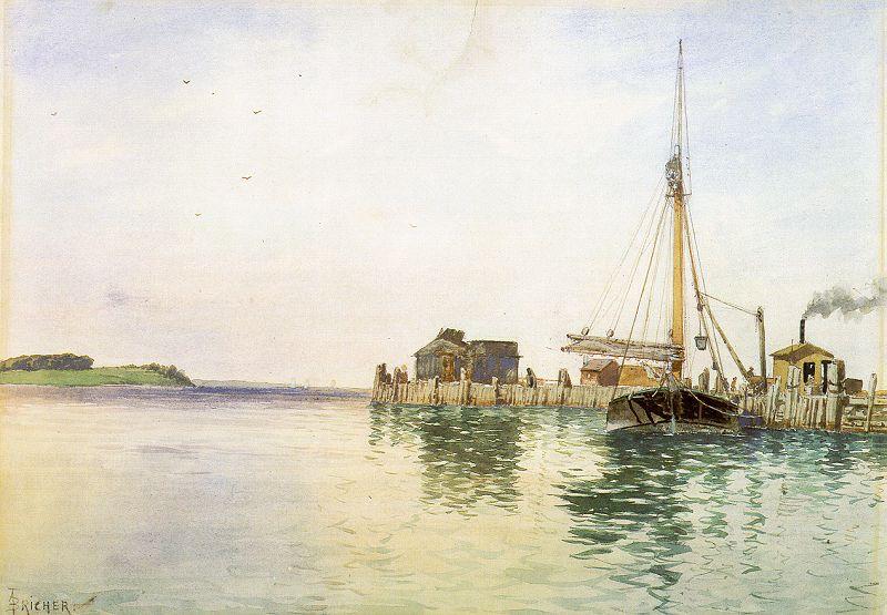 Alfred Thompson Bricher Harbor Sweden oil painting art